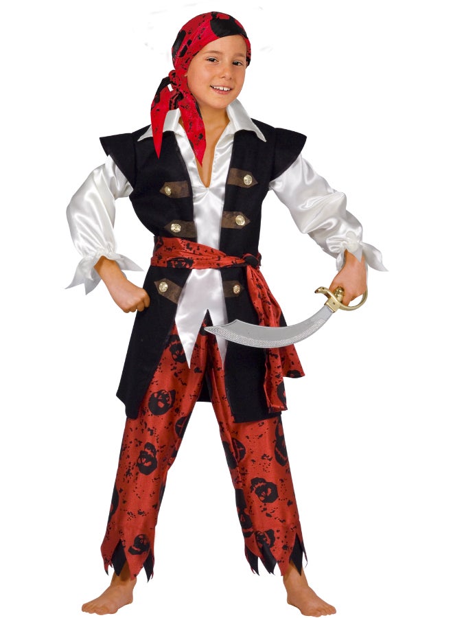 Ciao زي قراصنة الكاريبي للأطفال من 6-8 سنوات | زي قراصنة كورسارو دي كاريبي مع قبعة وإكسسوارات | هالوين، كرنفال ولعب أدوار للأولاد والبنات - Image 1