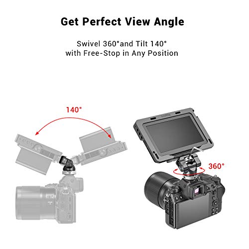 SMALLRIG Field Monitor Holder Mount with Cold Shoe for 5 inch and 7 inch Monitor, Swivel and Tilt - BSE2346 - Image 3