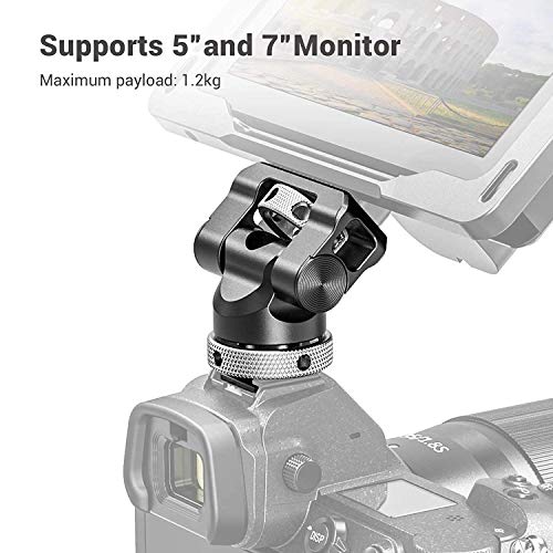 SMALLRIG Field Monitor Holder Mount with Cold Shoe for 5 inch and 7 inch Monitor, Swivel and Tilt - BSE2346 - Image 2