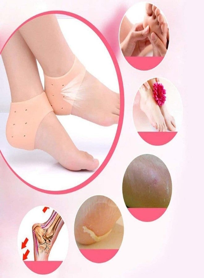 DOKDO Half Heel Socks Anti Crack Silicon Gel Heel And Foot Protector Moisturizing Socks for Foot Care, Pain Relief And Heel Cracks Free Size For Men And Women - Free Size (1 Pair) (1) - Image 2