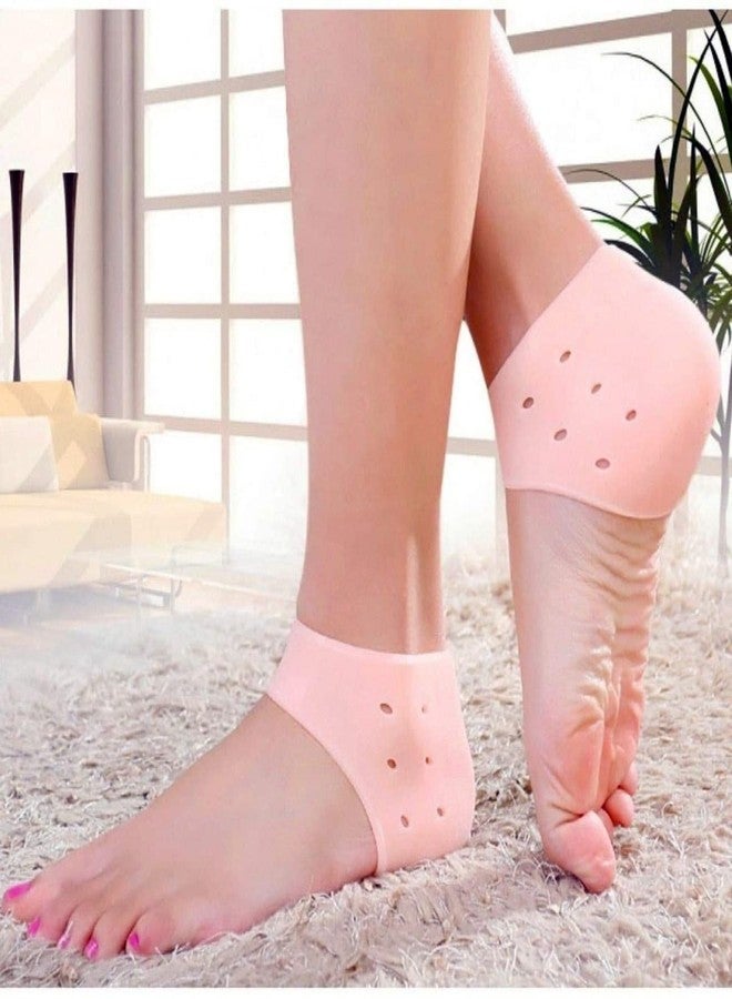 DOKDO Half Heel Socks Anti Crack Silicon Gel Heel And Foot Protector Moisturizing Socks for Foot Care, Pain Relief And Heel Cracks Free Size For Men And Women - Free Size (1 Pair) (1) - Image 3