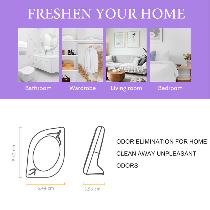 Clean-n-Fresh Air Freshener for Home, 4 Pack, Lavender, Odor Eliminator for Small Area Closets Bathroom Pets Strong Odor, Up to 120 Days - Image 2