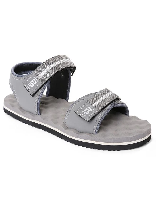 Take Two Men Grey Velcro Strap Sandals