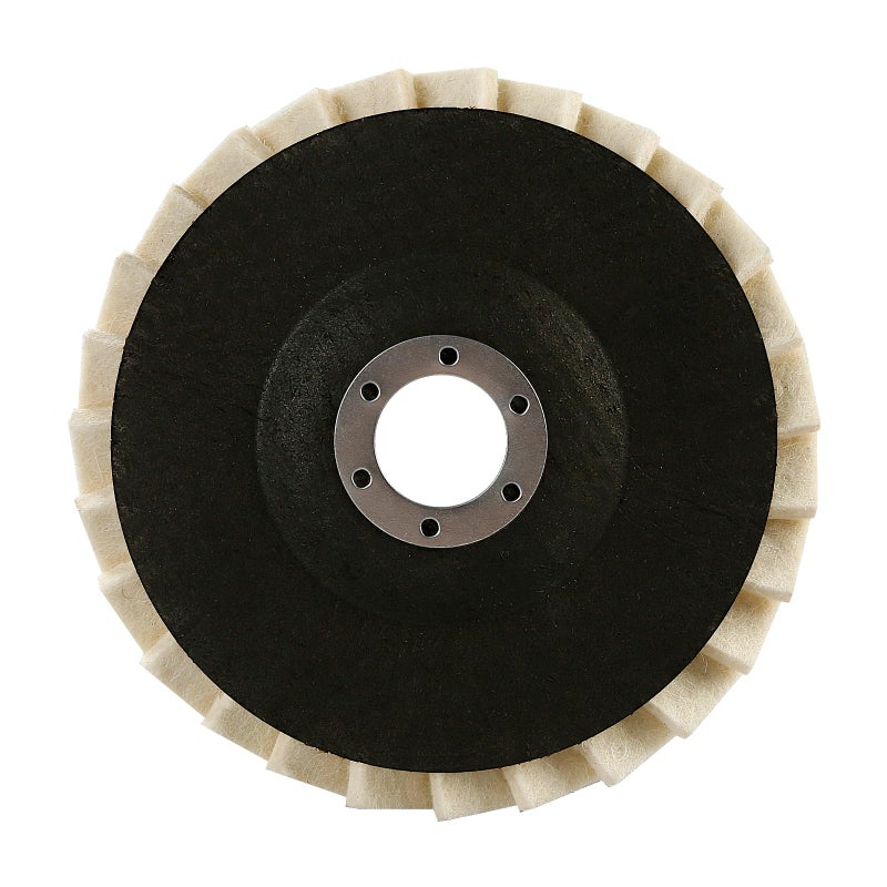 LOZLIN 3PCS 5Inch Stone Polishing Wheels - Wool Buffing Discs for Stainless Steel, Aluminum & Metal - Angle Grinder Attachment for Surface Finishing & Restoration - Image 3