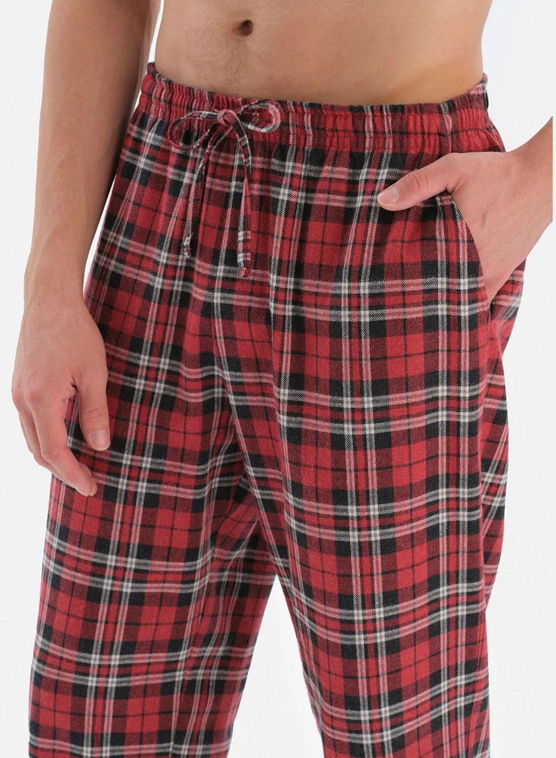 dagi Deer Print Checked Pyjama Set