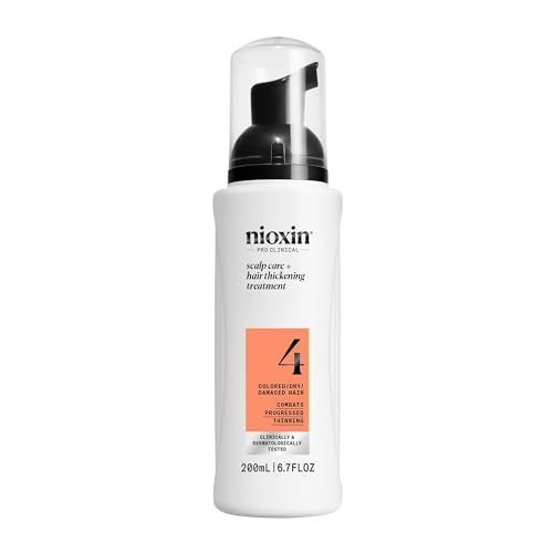 Nioxin System 4 Scalp  Hair Thickening Treatment  Serum for Colored or Damaged Hair with Progressed Thinning  68 Fl oz