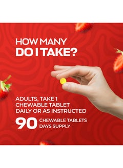 Shiny Leaf Shiny Leaf CoQ10 Supplement - COQ10 100mg - Fast-Absorbing, Coenzyme Q10 for Heart Health, Energy Boost - Non-GMO, Gluten-Free, 90 Ct.- Made in USA, Delicious Strawberry Flavored Tablets, Non-GMO  - Image 2