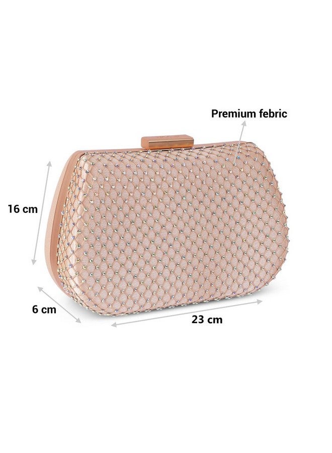 Mochi Women Gold Fancy Clutch (38-115) - Image 3