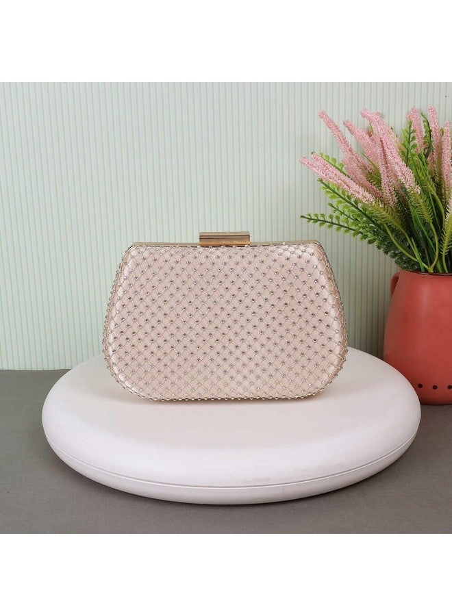 Mochi Women Gold Fancy Clutch (38-115) - Image 2