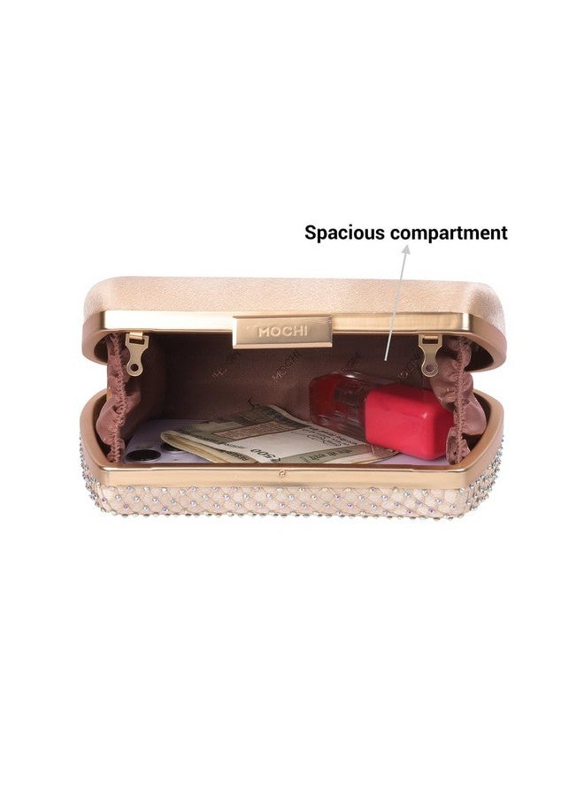 Mochi Women Gold Fancy Clutch (38-115) - Image 5