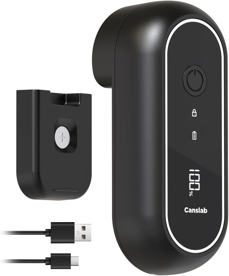 Canslab Turbo Rechargeable Can Opener - Professional Grade Blade, Auto-Stop, LED Battery Life Display, Wall-mountable, Side Cut Electric Can Opener for Smooth Edge, Hands-free Operation,USB-C Charging - Image 1