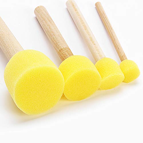 TORINALITAL 24 Pcs Paint Sponges for Kids, Round Sponge Brushes for Painting, Paint Sponges for Acrylic Painting Kids Arts and Crafts - Image 4