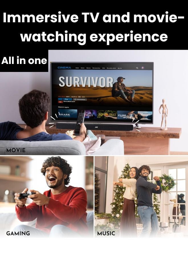 Hisense 55 Inch 4K UHD LED Smart TV, HDR, DTS, Virtual X, and Wi Fi With 2.0 Channel Soundbar 30W, HDMI ARC, Bluetooth, USB, MP3, FM Station 55A61K+SOUNDBAR Black - Image 3
