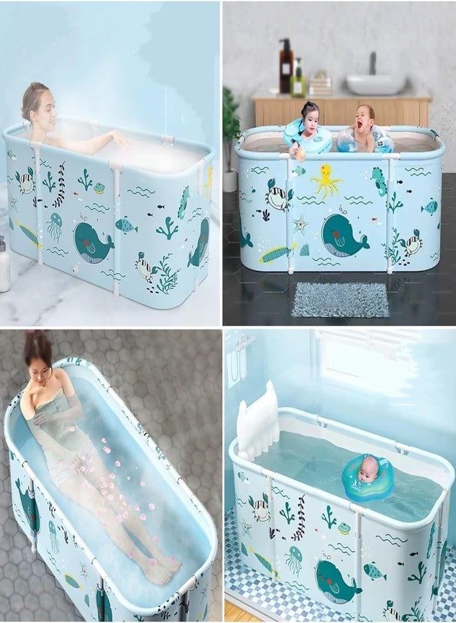 Whixant Portable Bathtub for Adult Foldable Soaking Shower Freestanding Collapsible Home SPA Bath Tub with Inflatable Pillow, Seat - Image 5