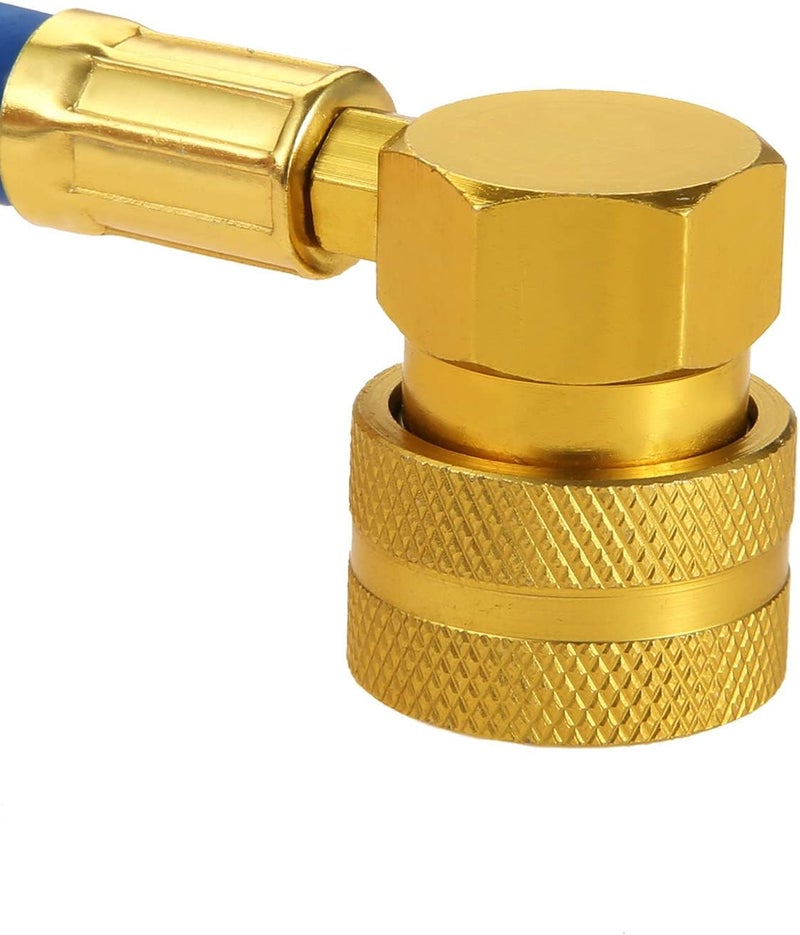 Aupoko طقم خرطوم شحن مبرد الهواء Aupoko R134A مع صنبور فتح علب 12 وصمام ثقب وتفريغ وخرطوم إعادة شحن مع مقياس ضغط يناسب مكيف الهواء في السيارة - Image 5