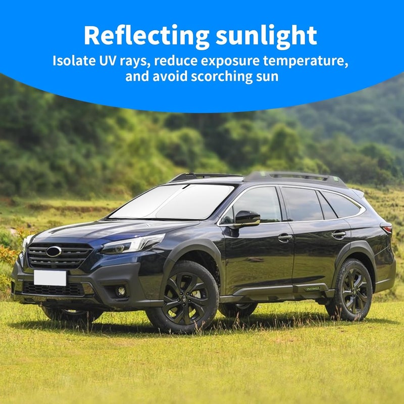 uunonaha غطاء واقي للزجاج الأمامي متوافق مع سيارات Subaru Outback، يحجب أشعة الشمس ويحمي العينين، قابل للطي (لطراز Outback 2021-2024) - Image 3