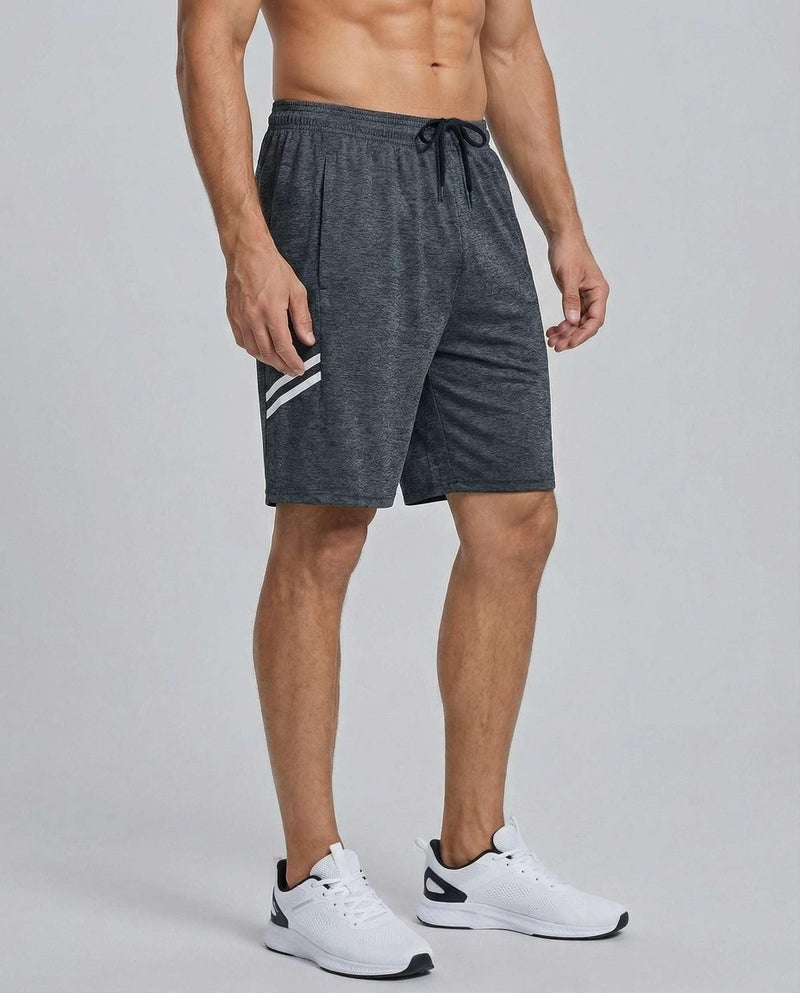 REALESSENTIALS Real Essentials Men’s 5 Pack: 9" Dry-Fit Shorts – Athletic Gym, Workout, Basketball, Running, Casual Lounge Active Pockets, Set 8, S - Image 4