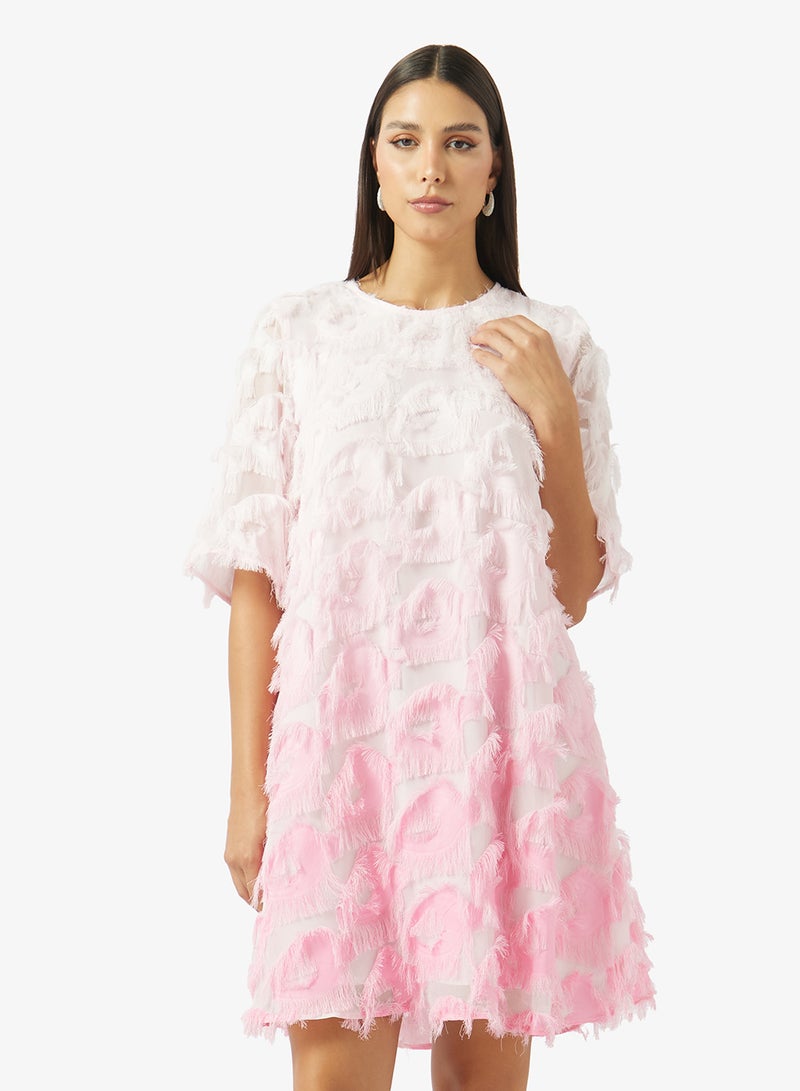 YAS PANILLA OMBRE Floral Mini Dress - Image 1