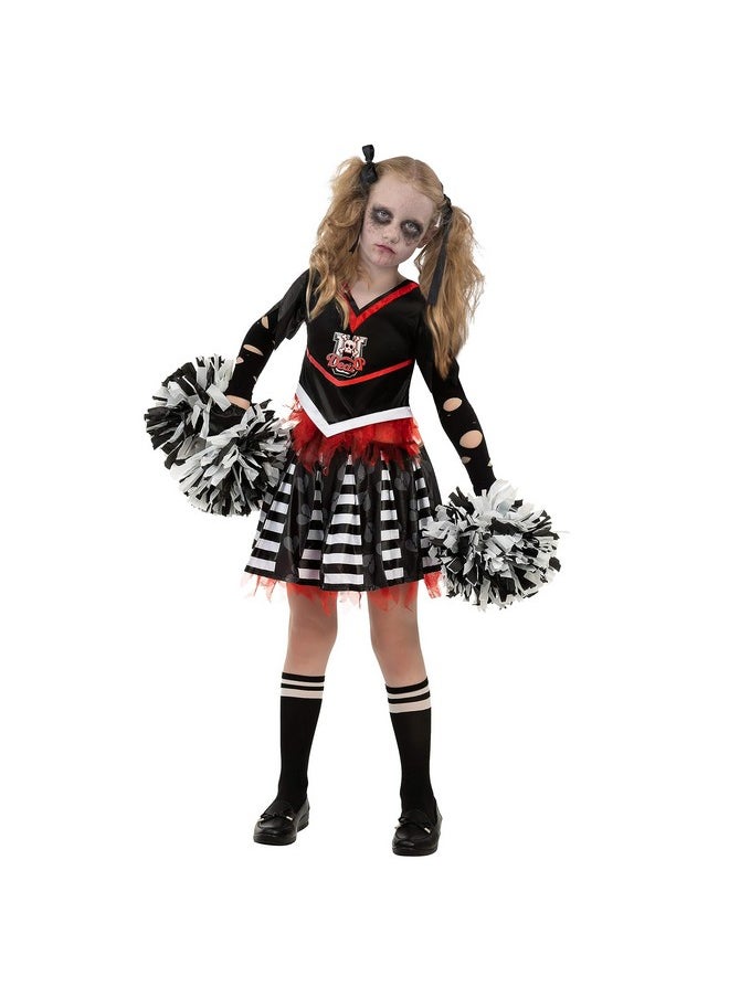 Spooktacular Creations - زي تشجيع الأطفال زي بدون تشجيع للفتيات زي تشجيع مخيف بلا روح لعيد الهالوين (ميديوم) - Image 1