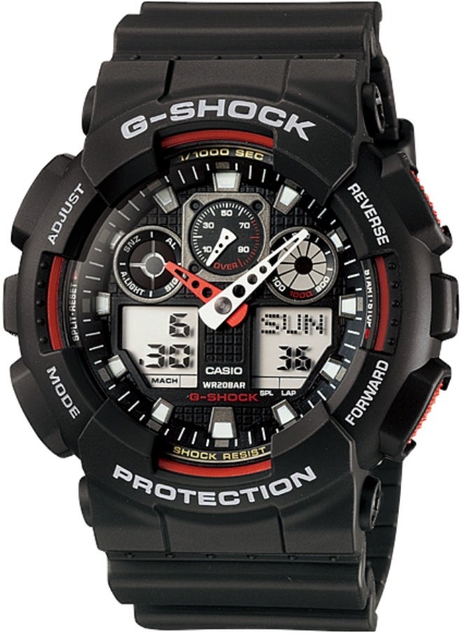 CASIO - Casio Watch G Shock for Men Analog Digital Black Men's Watch GA100-1A4 - Image 1