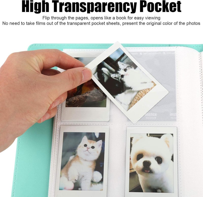 Veicevol 256 Pockets Photo Album for Fujifilm Instax Mini Camera, Leather Cover Photo Book for Polaroid Pictures, 2x3 Photo Album for Fujifilm Instax Mini 12 11 9 40 90 8 7 Evo LiPlay Pictures, Green - Image 5