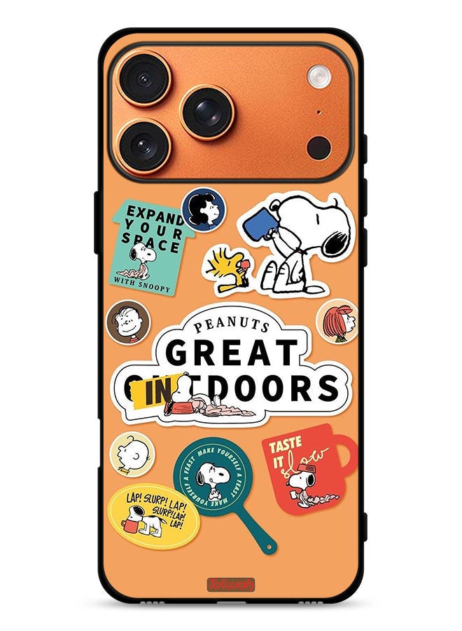 Tolwak Apple iPhone 17 Pro Max Protective Case Cover Peanuts Stickers - Image 1