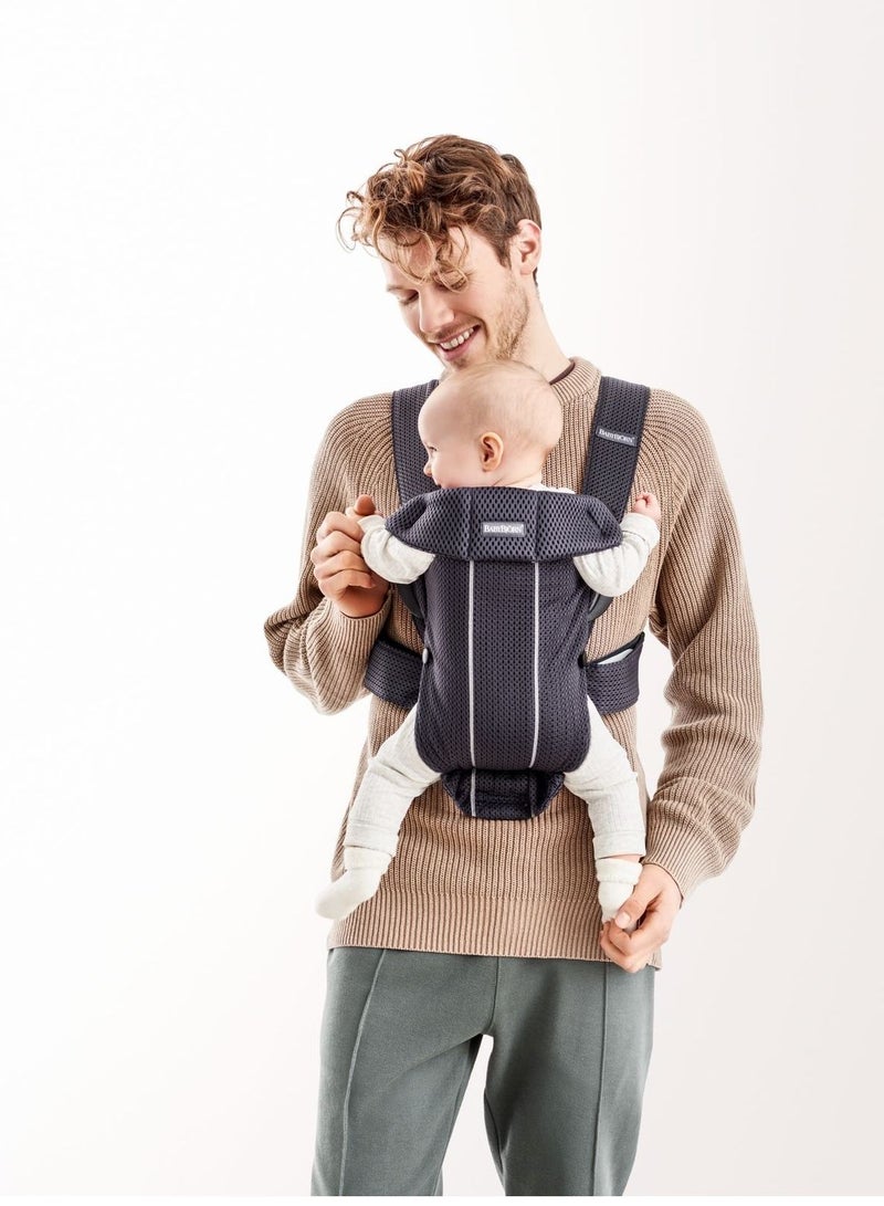 BABYBJORN حاملة أطفال شبكية ثلاثية الأبعاد صغيرة الحجم باللون الفحمي - Image 3