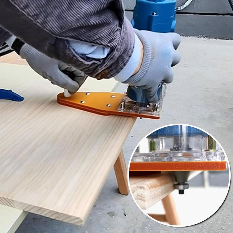 Woodworking Router Jig Kit With Aluminum Alloy Guide Rail And Synthetic Board For Circle Cutting - Image 5