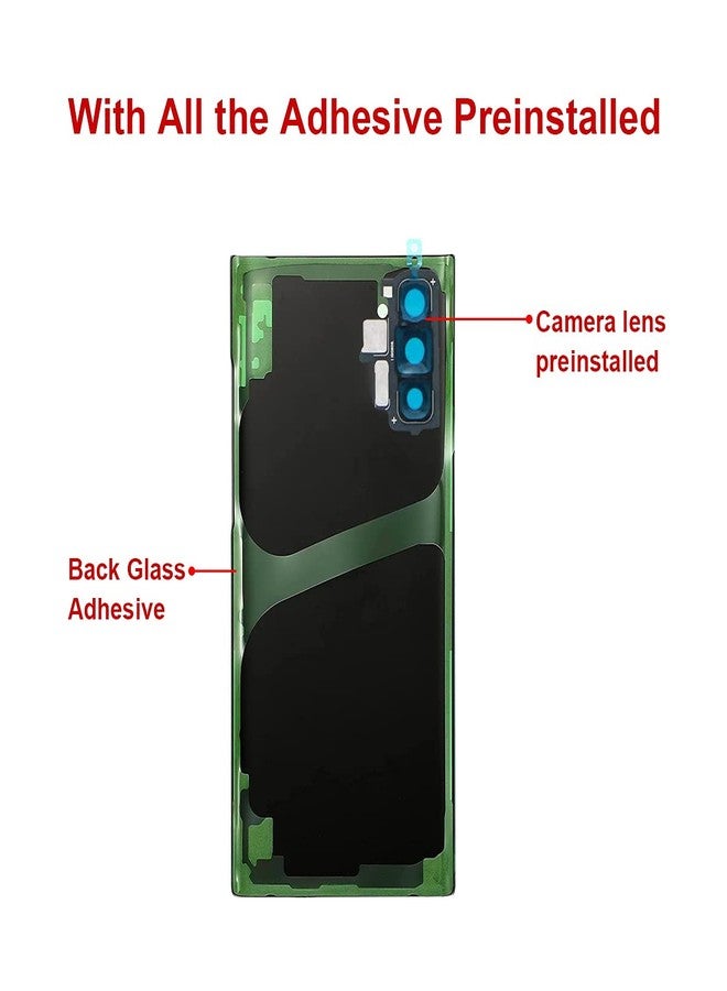 Perzework Rear Back Glass Replacement for Samsung Galaxy Note 10 6.3 inches with Reparing Toolkit and Pre-Installed Adhesive (Aura Blue) - Image 3