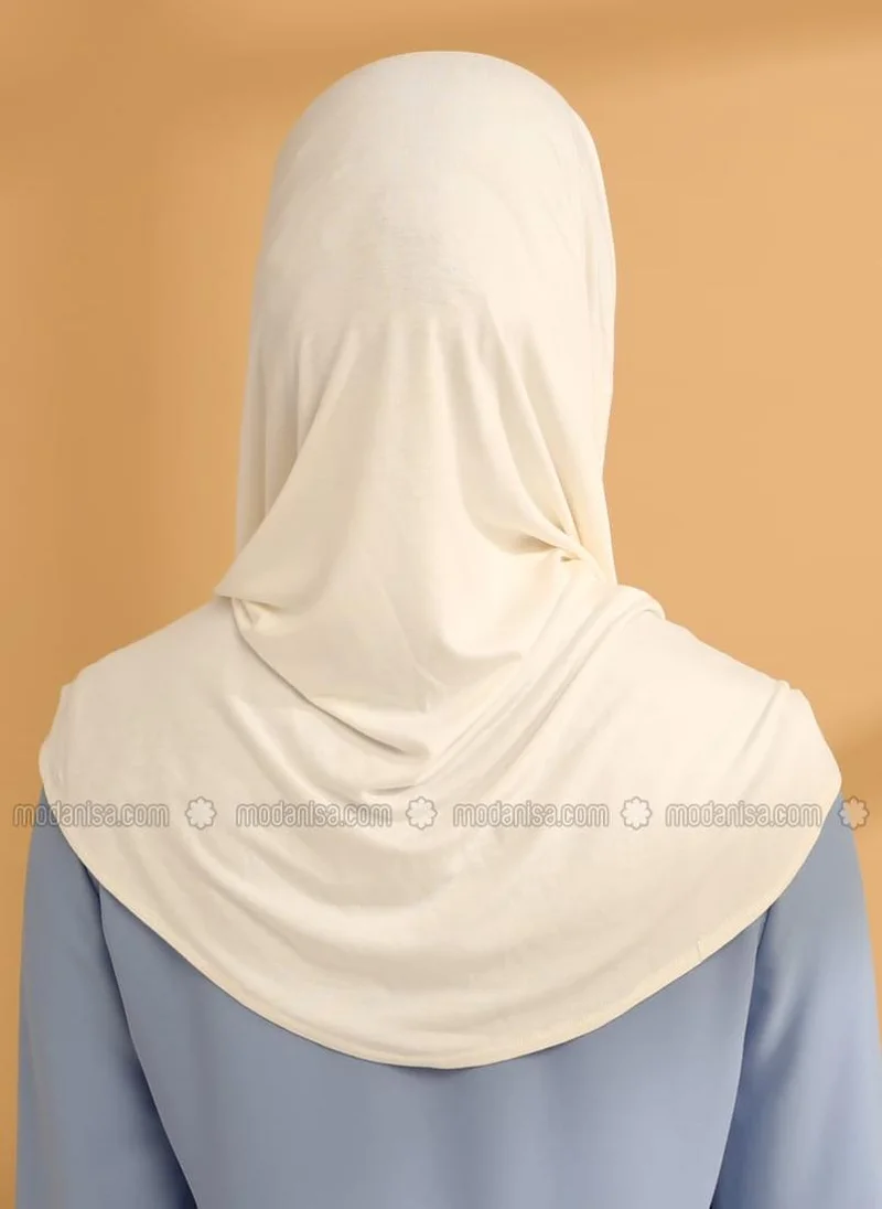 Tuva Shawl by Modanisa Ecru - Plain - Instant Scarf - Tuva