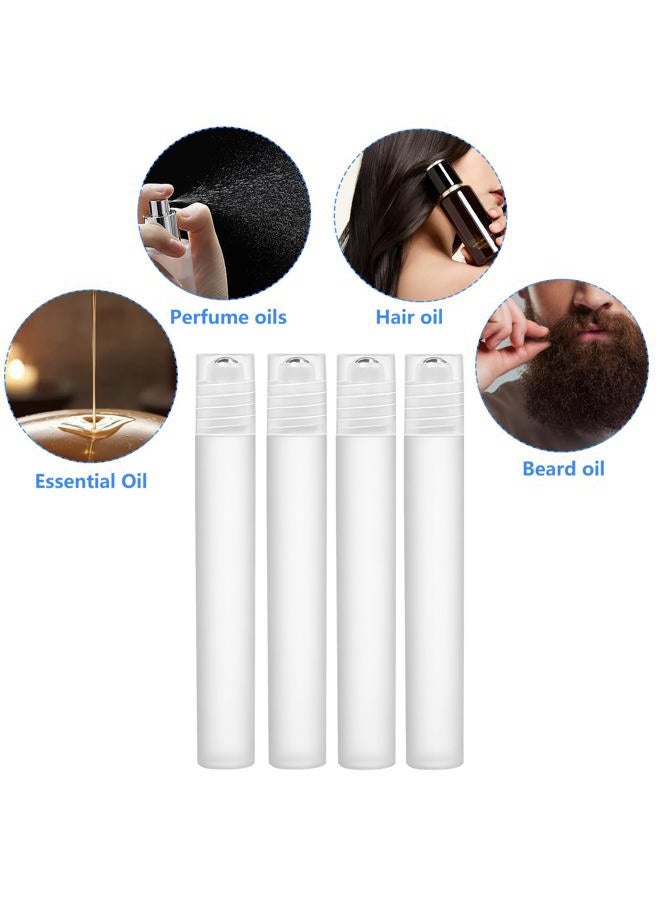 AskBed 4 Pack of 0.34 Oz (10ml) Essential Oil Roller Bottles - Refillable, Leak-proof Plastic Roll-on Bottles with Stainless Steel Roller Balls and Labels Included - Image 5