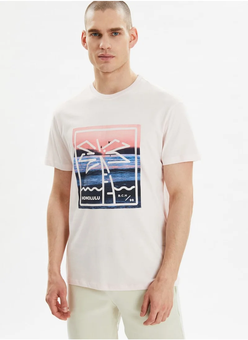 trendyol Printed Crew Neck T-Shirt