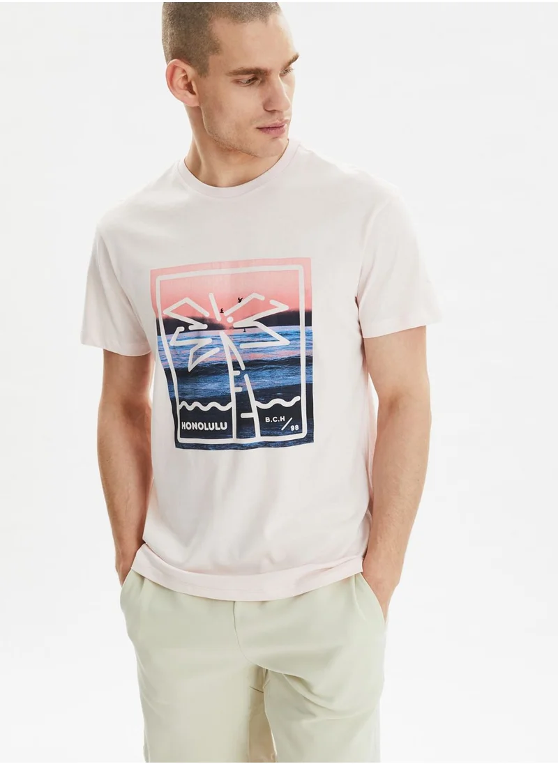 trendyol Printed Crew Neck T-Shirt