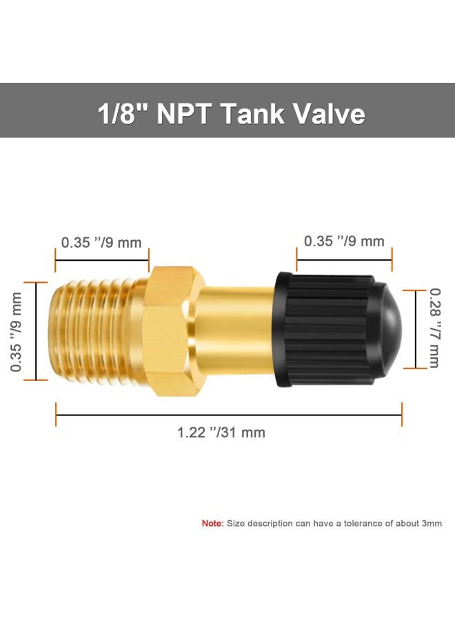 GODESON 1/8"NPT Tank Valve, Anti-Corrosion Brass Schrader Valve with 1/8"Male NPT,Using with Air Compressor Tanks(Pack of 4) - Image 2