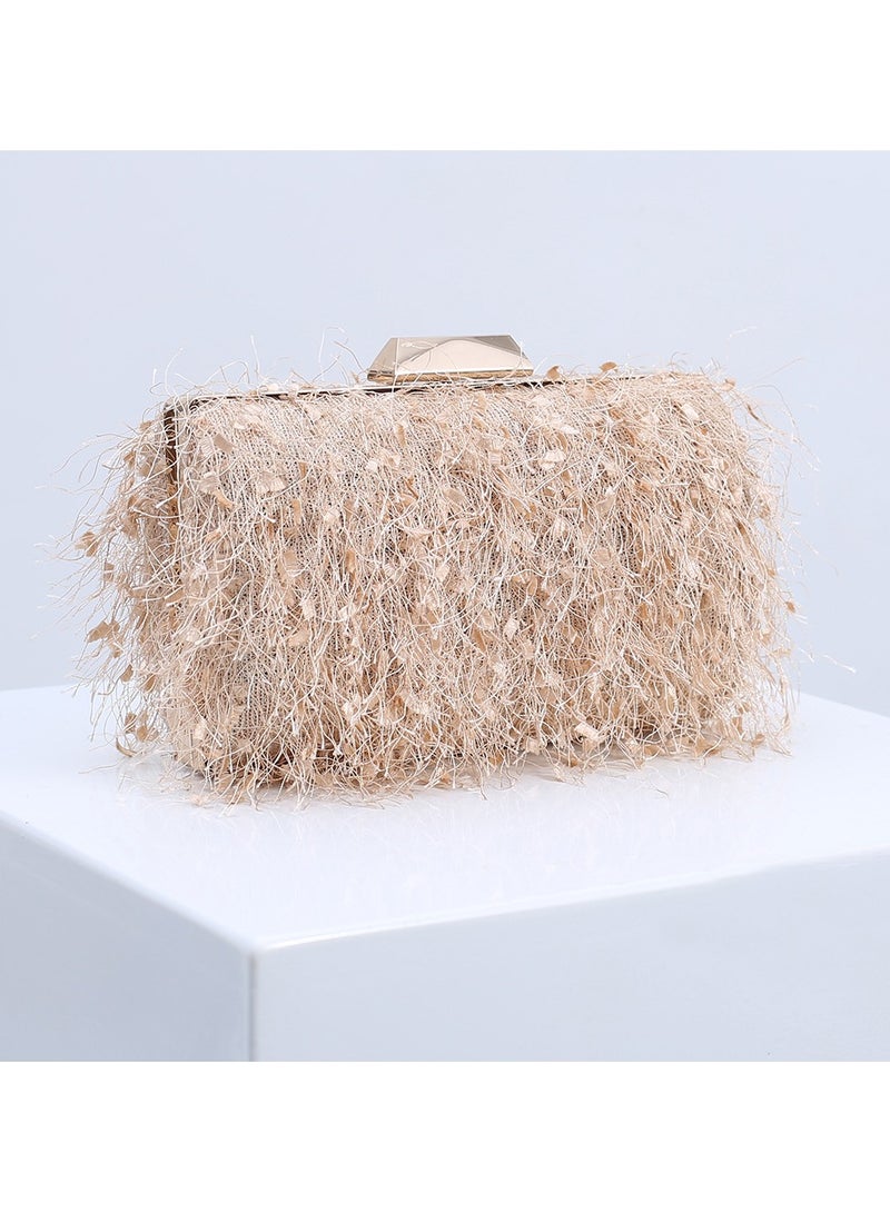 Miluraining Women Clutch Bag Evening Bag Purse with tassel decoration Small Crossbody Bag Handbag Shoulder Bag Satchel Bags Suitable for Party Prom Wedding - Image 1