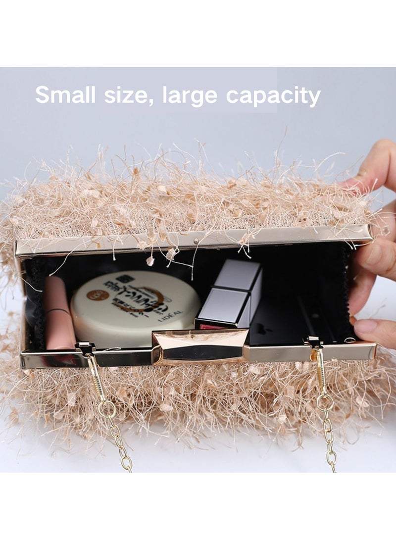 Miluraining Women Clutch Bag Evening Bag Purse with tassel decoration Small Crossbody Bag Handbag Shoulder Bag Satchel Bags Suitable for Party Prom Wedding - Image 3