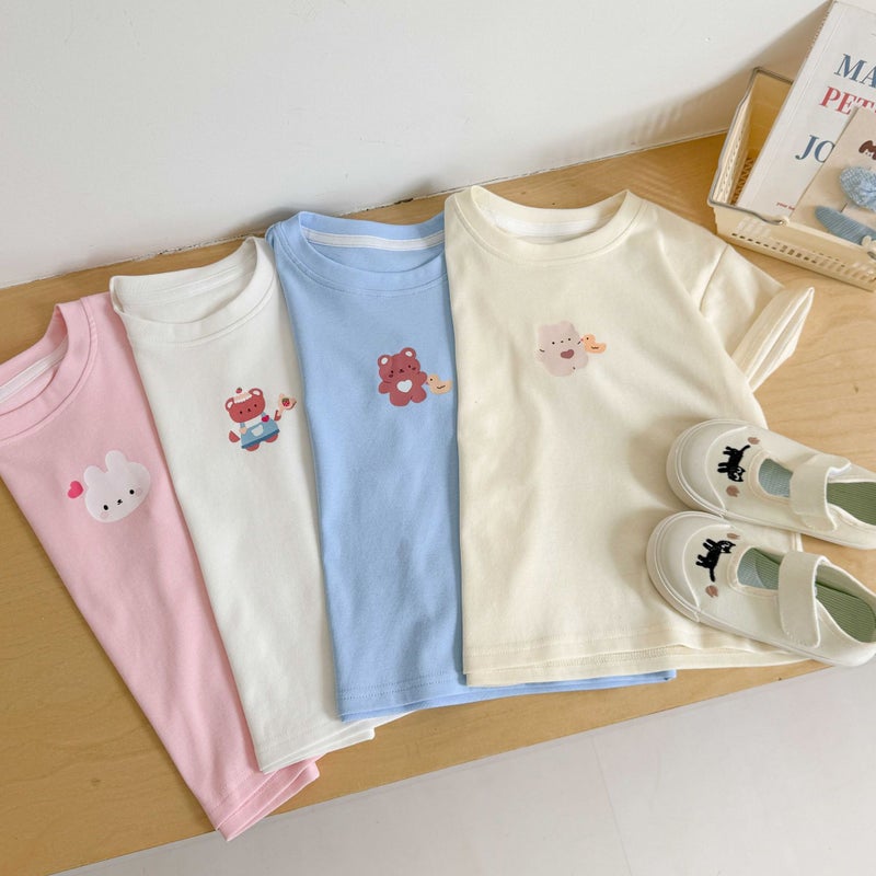Children'S Wear Baby'S Short-Sleeved T-Shirt Women'S Cartoon Loose 2025 Children'S Fashionable Printed Cotton Trendy Top - Image 5