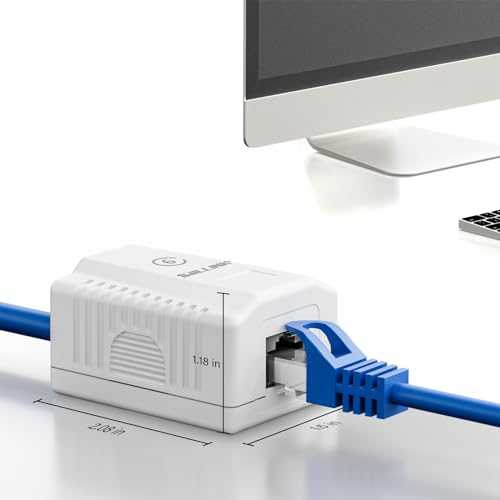 iwillink Cat6 Ethernet Surface Mount Outlet Box, 1-Port RJ45 Ethernet Wall Jack Box, 5-Pack, White - Image 3