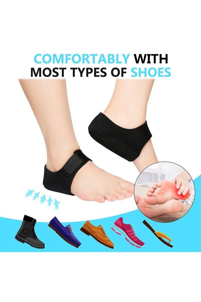 بوفان واقيات الكعب، أكواب كعب جل لآلام الكعب، دعم وسادة الكعب، تخفيف التهاب اللفافة الأخمصية، التهاب وتر أخيل، النتوء العظمي، تشققات الكعب، قابلة للتعديل والتهوية، وسادات كعب للرجال والنساء - Image 5