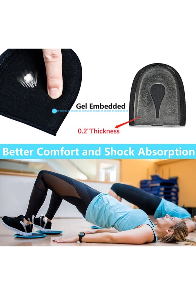 بوفان واقيات الكعب، أكواب كعب جل لآلام الكعب، دعم وسادة الكعب، تخفيف التهاب اللفافة الأخمصية، التهاب وتر أخيل، النتوء العظمي، تشققات الكعب، قابلة للتعديل والتهوية، وسادات كعب للرجال والنساء - Image 3