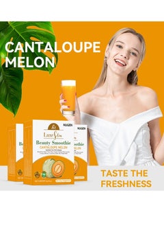 NUGEN Hami Melon Beauty Glowing Smoothie Cantaloupe Melon Fruity Powder Tea ,With Collagen Glutathione 10 Bags  - Image 4