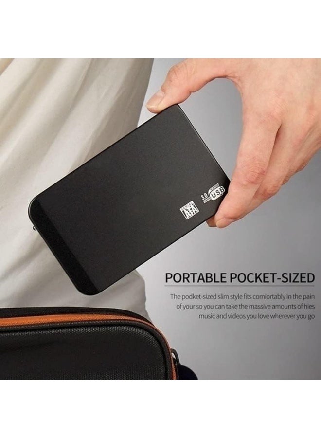 قرص صلب خارجي محمول بسعة 2 تيرابايت - USB 3.0 فائق النحافة - قرص صلب خارجي محمول بسرعة 5 جيجابت في الثانية - قرص صلب خارجي لأجهزة الكمبيوتر الشخصية وأجهزة الكمبيوتر المحمولة (ليس قرص الألعاب) - Image 3