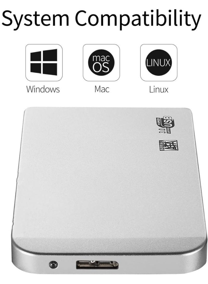 قرص صلب خارجي محمول بسعة 2 تيرابايت - USB 3.0 فائق النحافة - قرص صلب خارجي محمول بسرعة 5 جيجابت في الثانية - قرص صلب خارجي لأجهزة الكمبيوتر الشخصية وأجهزة الكمبيوتر المحمولة (ليس قرص الألعاب) - Image 2