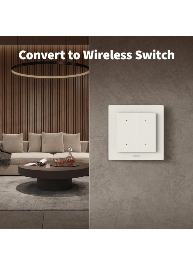 Aqara - Aqara Smart Light Switch H2 EU (2-in-1 Neutral, 4 Gang 2 Channel), Thread/Zigbee Protocol, Wall Switch for Smart Home, Supports Apple Home, Alexa, Google Assistant, Matter over Thread - Image 1