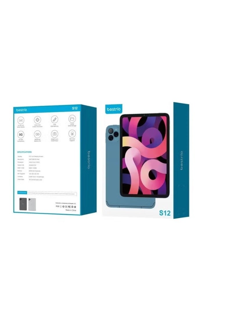 BESTRIO S12 11-Inch 5G Tablet – 12GB RAM, 512GB Storage, FHD INCELL Display, Octa-Core Processor, 8000mAh Battery, Dual SIM - Image 4