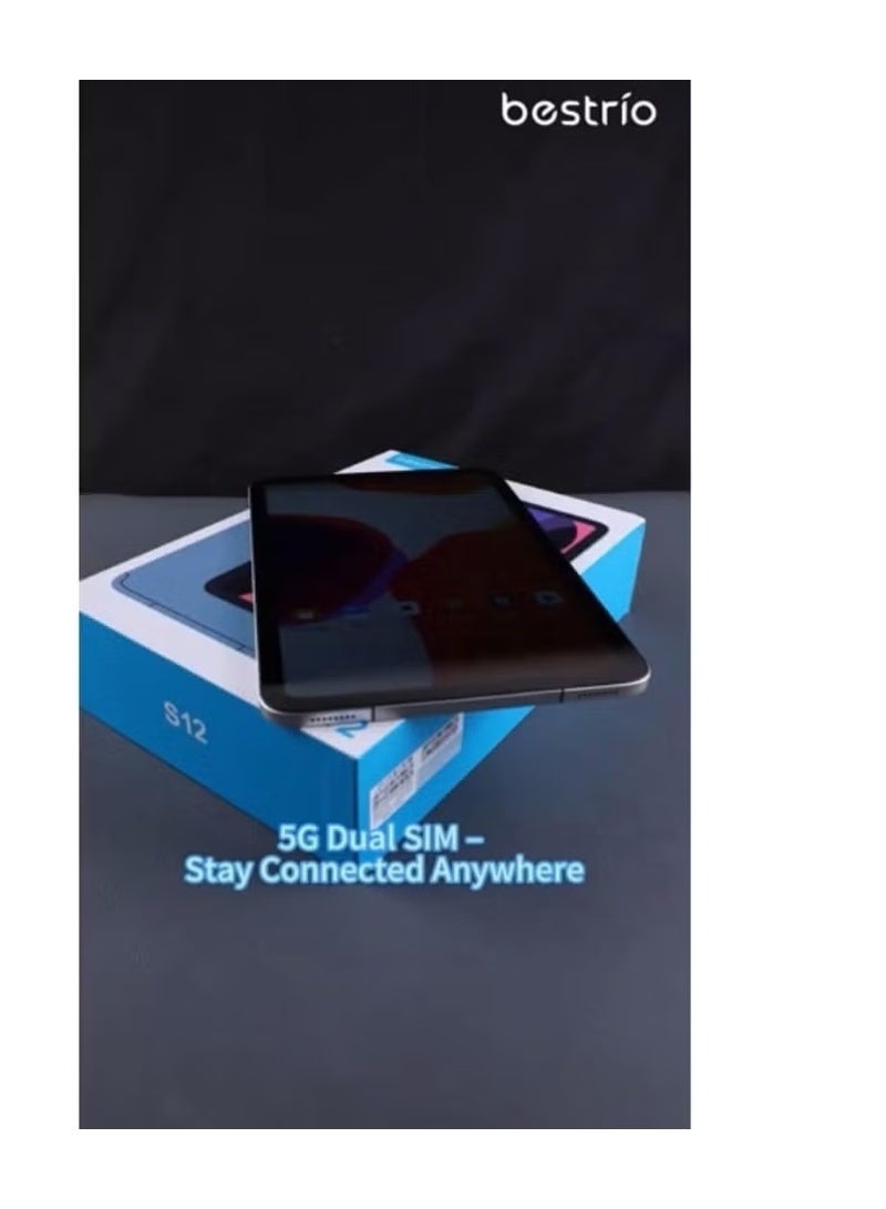 BESTRIO S12 11-Inch 5G Tablet – 12GB RAM, 512GB Storage, FHD INCELL Display, Octa-Core Processor, 8000mAh Battery, Dual SIM - Image 2