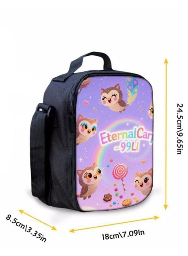 Bright Li Fire Shoulder + handbag + stationery bag | Cartoon bag three-piece set, easy to cope with various occasions (students, children, friends outing, mountain climbing, going to school, etc.) | Back to school season/festival gifts - 43 - Image 5
