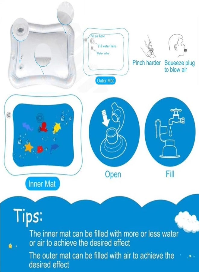 MANTRAVIB Baby Play Mat Inflatable Water Leakproof Kids Fun Activity Toy Tummy Time Crawling Toddler Mats Indoor Outdoor Babies Gift (Multi Desing) - Image 3