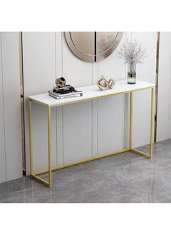 Generic Modern Simple Console Table Long Table For Living Room Corridor Storage Table Narrow Inlay Gap 100*75*20cm  - Image 5