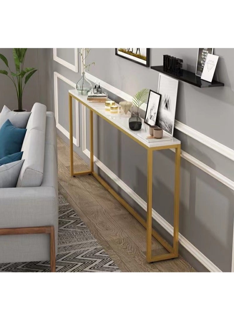 Generic - Modern Simple Console Table Long Table For Living Room Corridor Storage Table Narrow Inlay Gap 100*75*20cm - Image 1